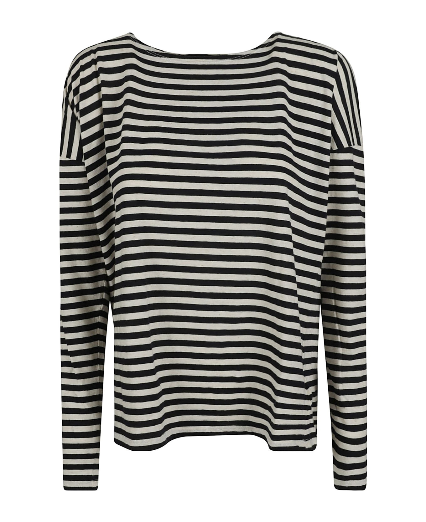 Phisique du Role Pinstripe Long-sleeved T-shirt - Blue/Ivory
