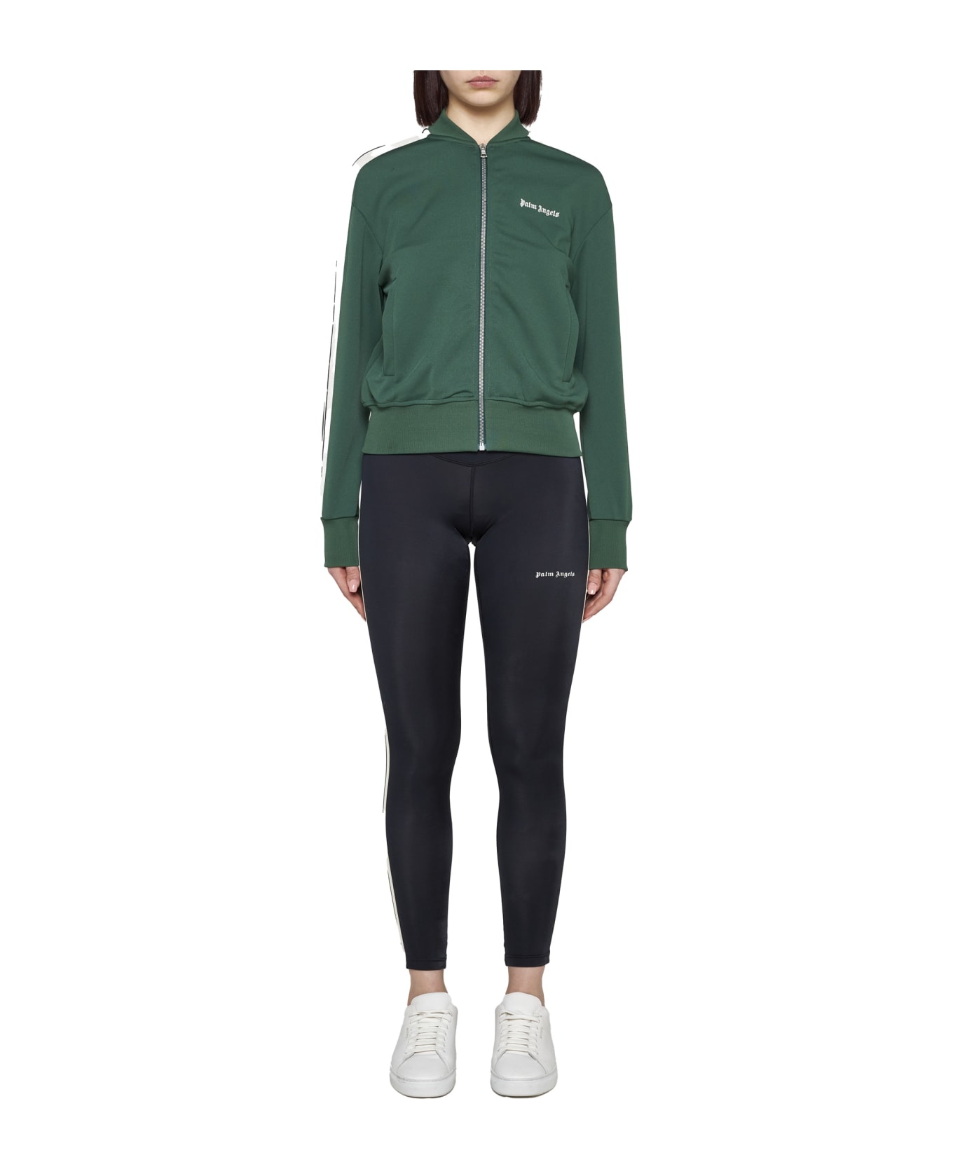Palm Angels Fleece - Forest green off white