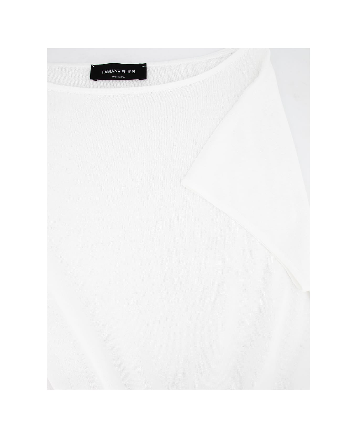 Fabiana Filippi Ruffled Detail Dress - BIANCO OTTICO/SABBIA