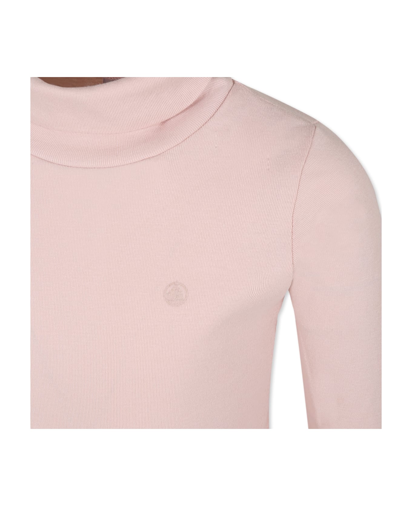 Petit Bateau Pink Turtle-neck T-shirt For Girl - Pink