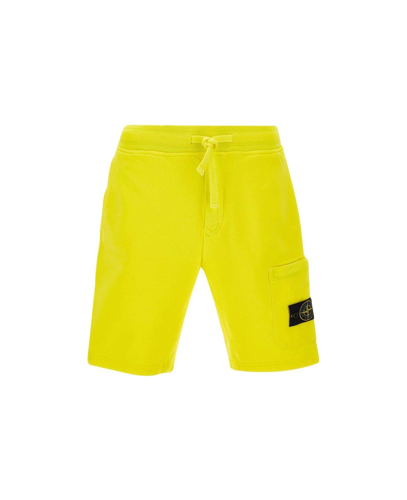 Stone Island Cotton Shorts - YELLOW ショートパンツ