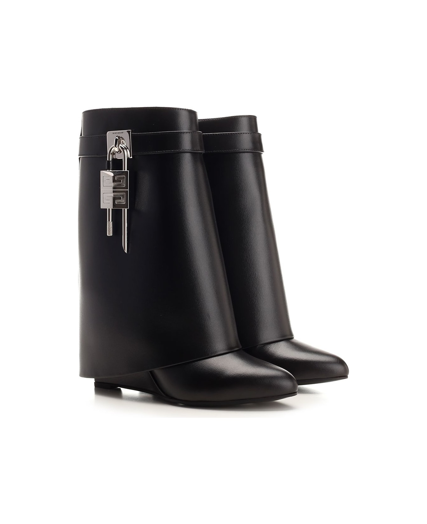Givenchy 
shark Lock
 Ankle Boots - Black