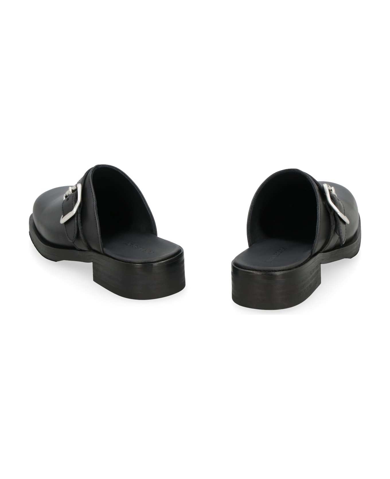 Our Legacy Camion Leather Mules - black