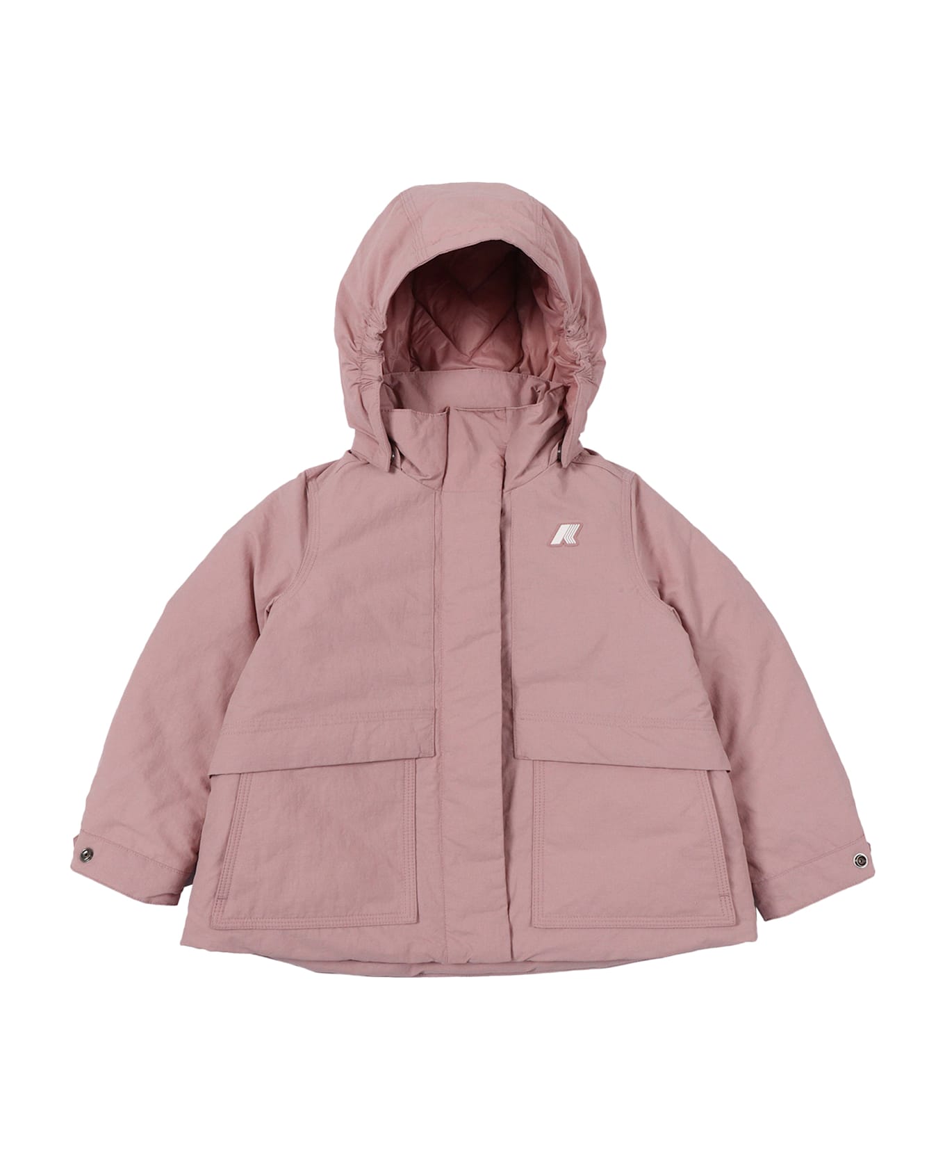 K-Way P. Kali Warm Cotton Nylon Down Jacket - PINK