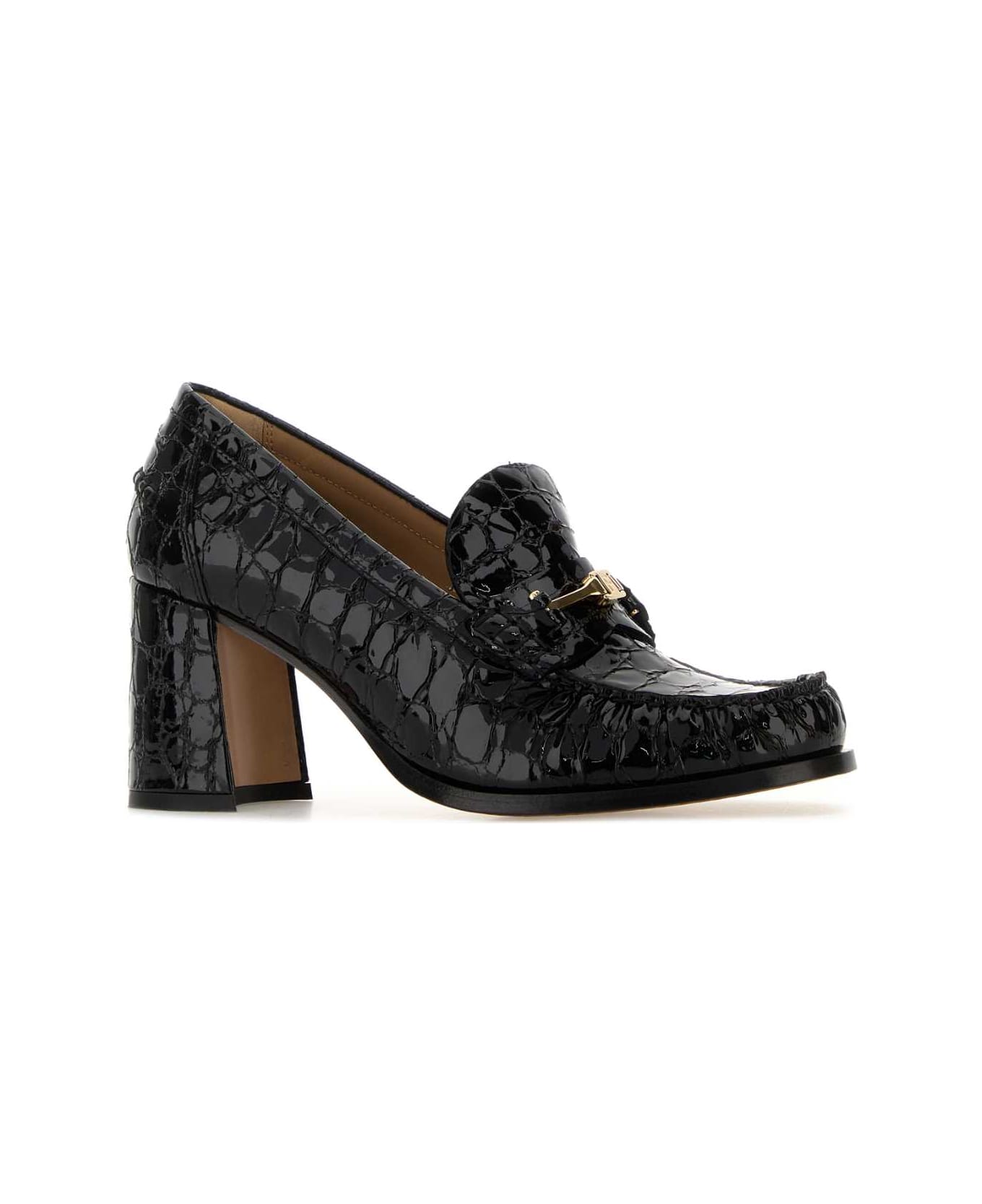 Ferragamo Black Leather Harry 70 Pumps - NEROBISCOTTONERO