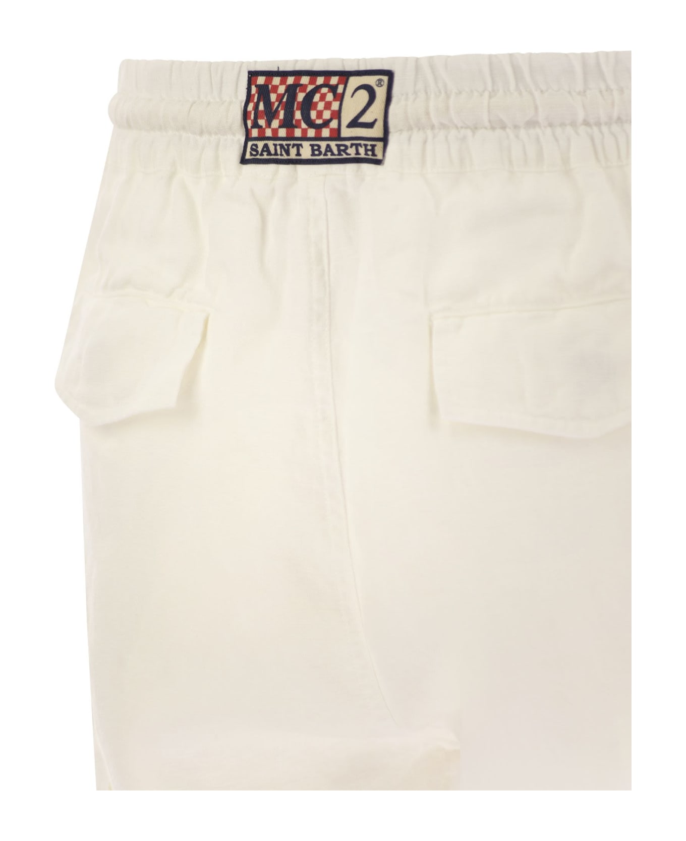 MC2 Saint Barth Marseille - Linen Bermuda Shorts - White