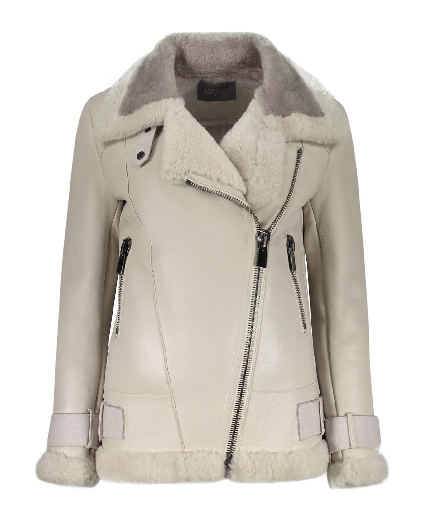 Lorena Antoniazzi Leather Jacket - grey