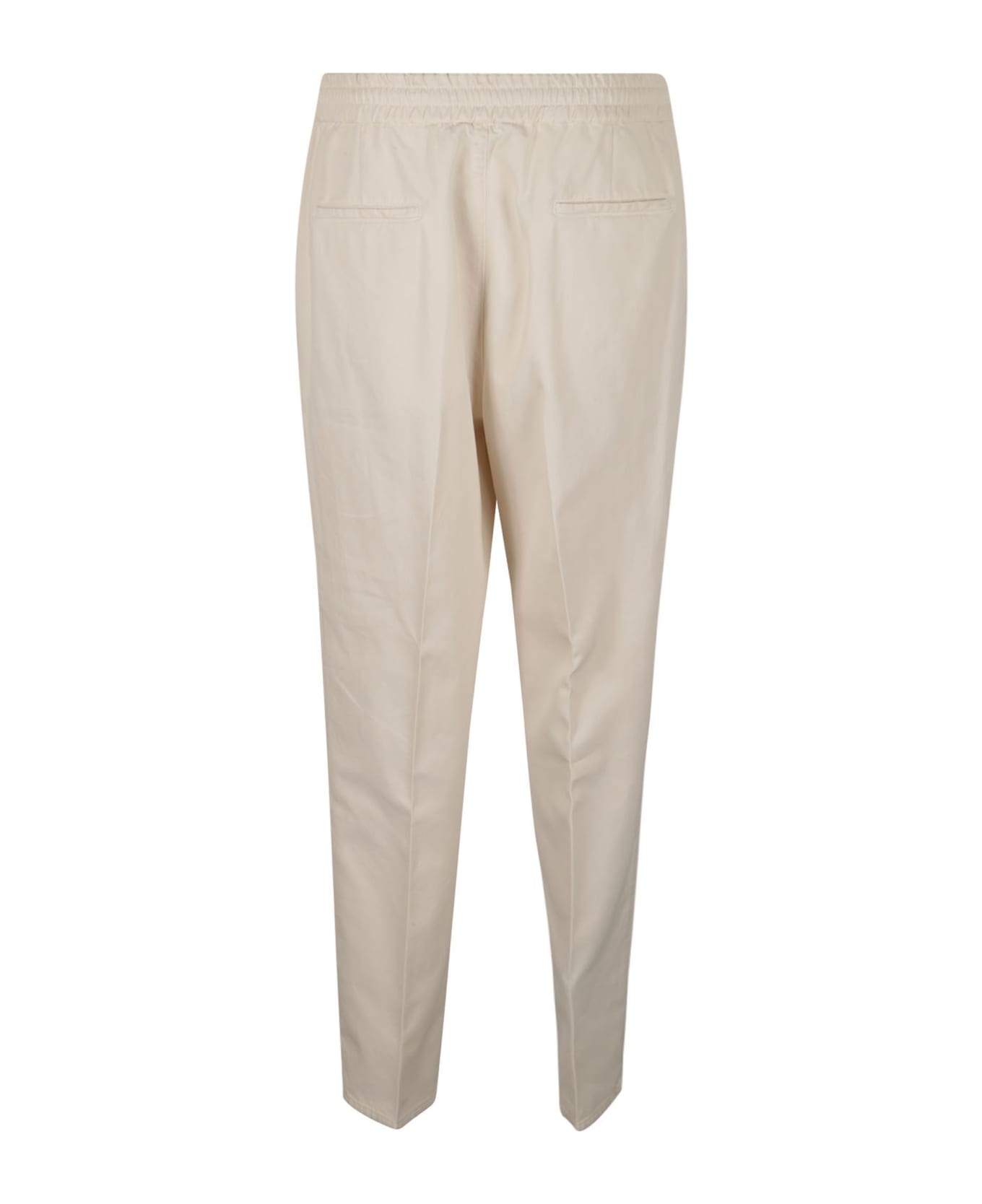 Brunello Cucinelli Elastic Drawstring Waist Trousers - off White