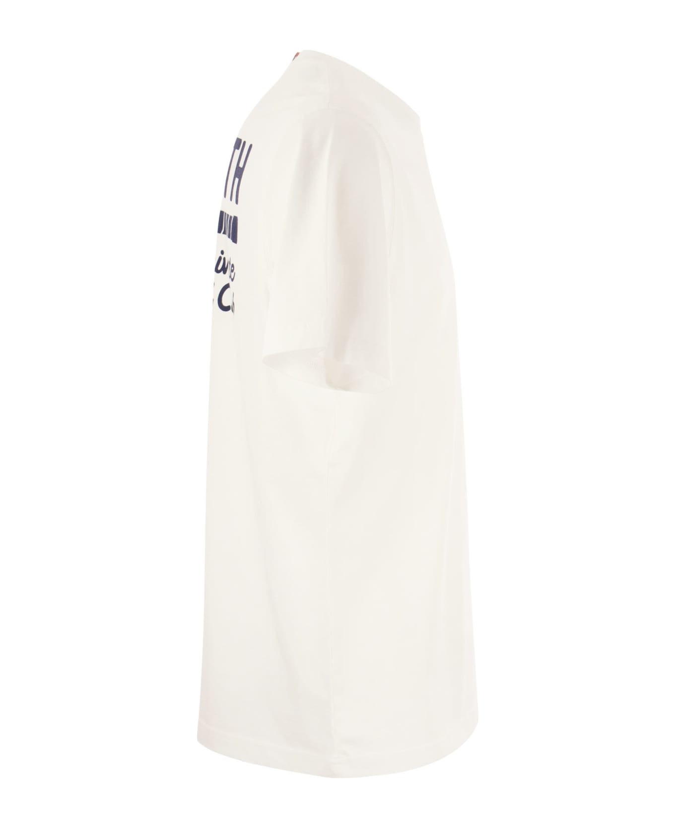 MC2 Saint Barth Cotton T-shirt With Padel Club Print - White