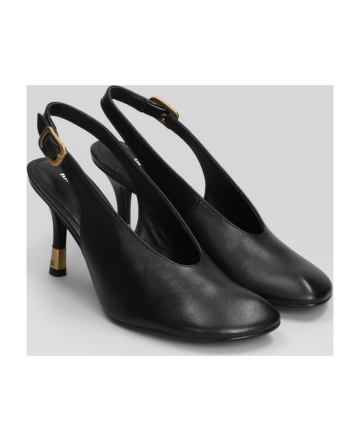 Lola Cruz Pumps In Black Leather - black