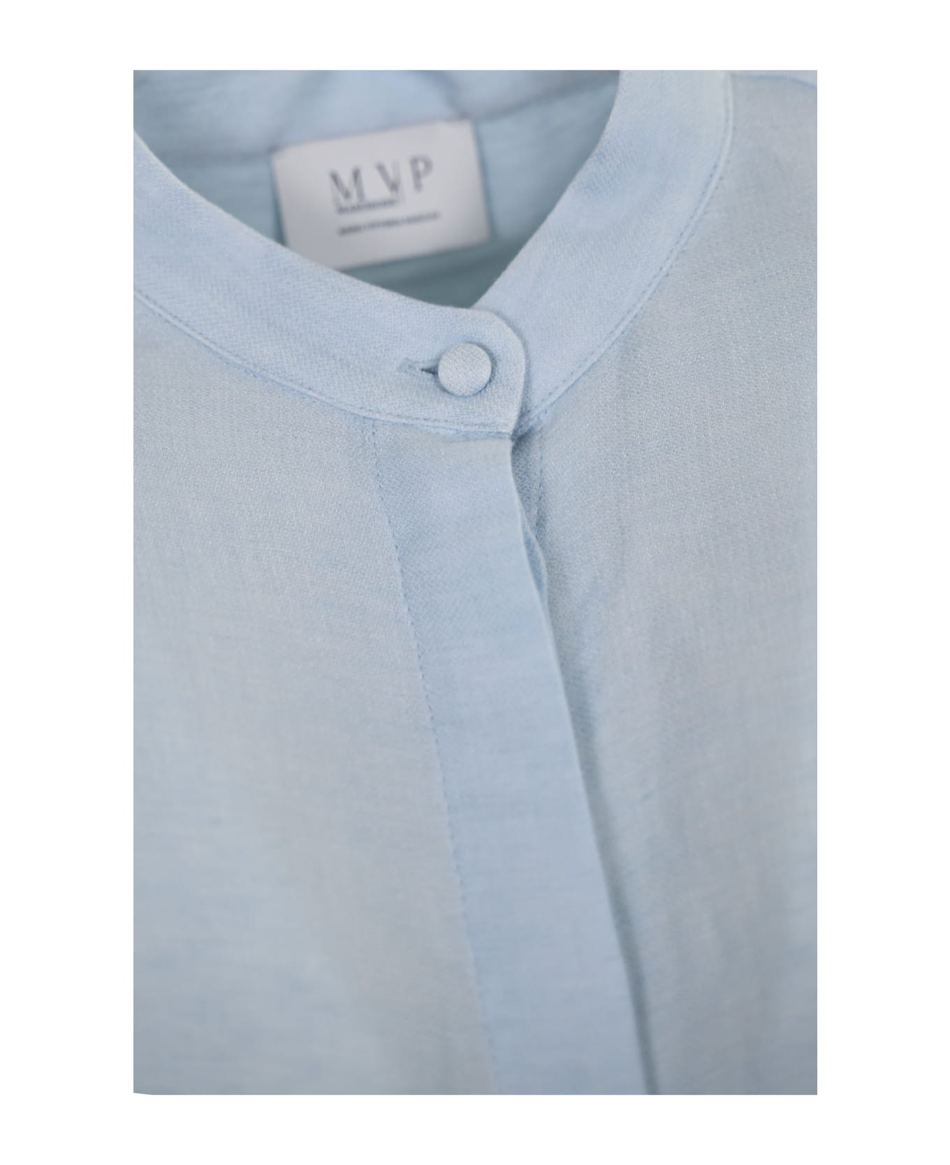 MVP Wardrobe Antibes Shirt In Linen And Viscose - Sky