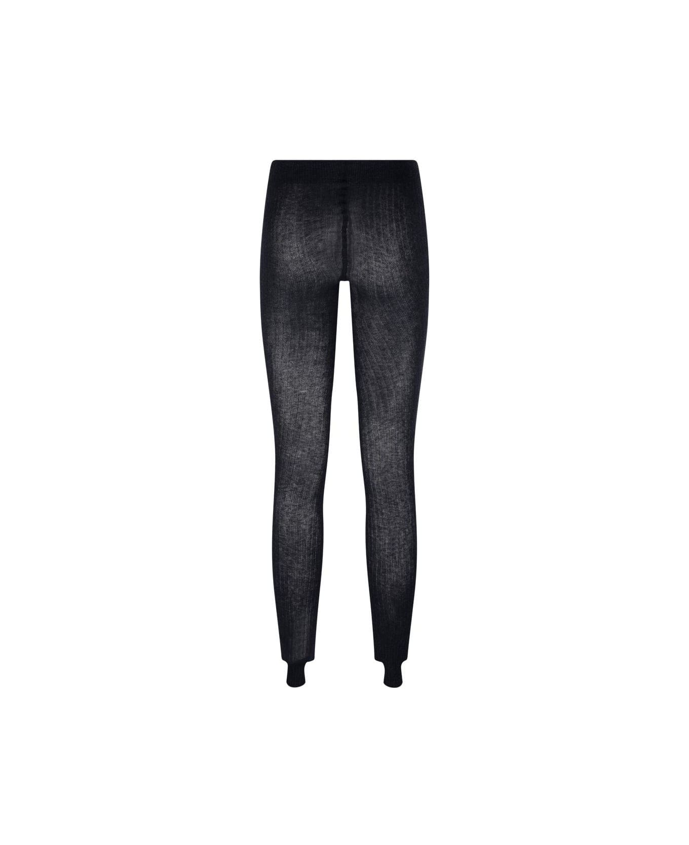 Max Mara High Waist Knitted Tights - GREY