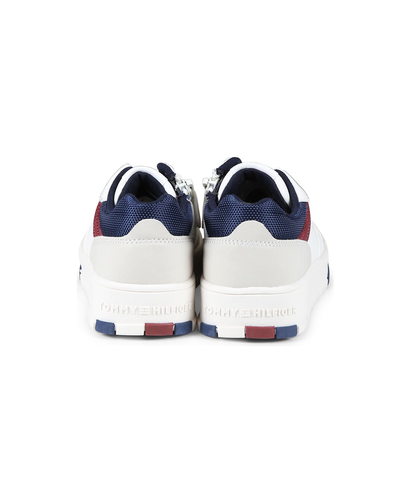 Tommy Hilfiger Ivory Sneakers For Kids With Logo - Ivory