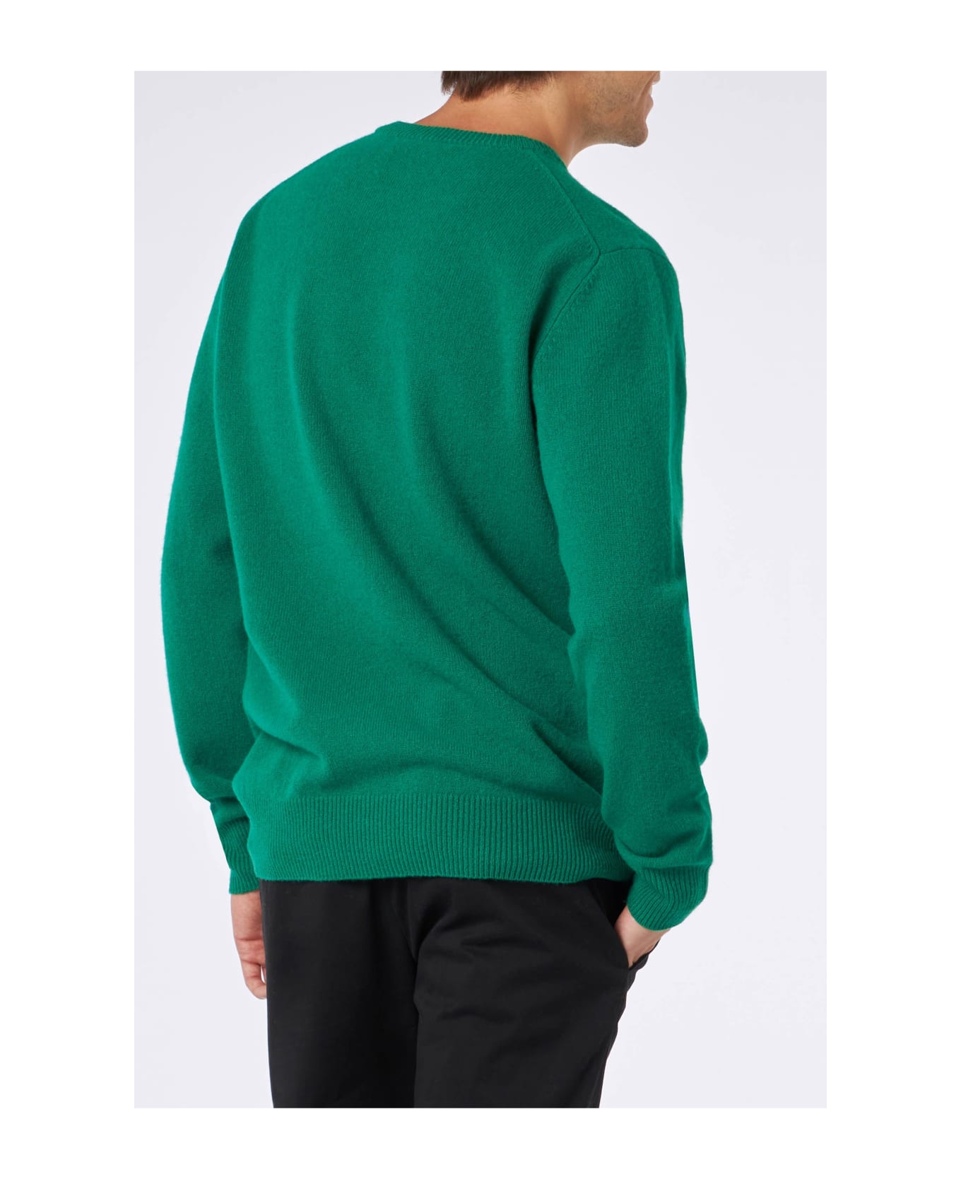 MC2 Saint Barth Green Sweater Regent In Lambswool - GREEN