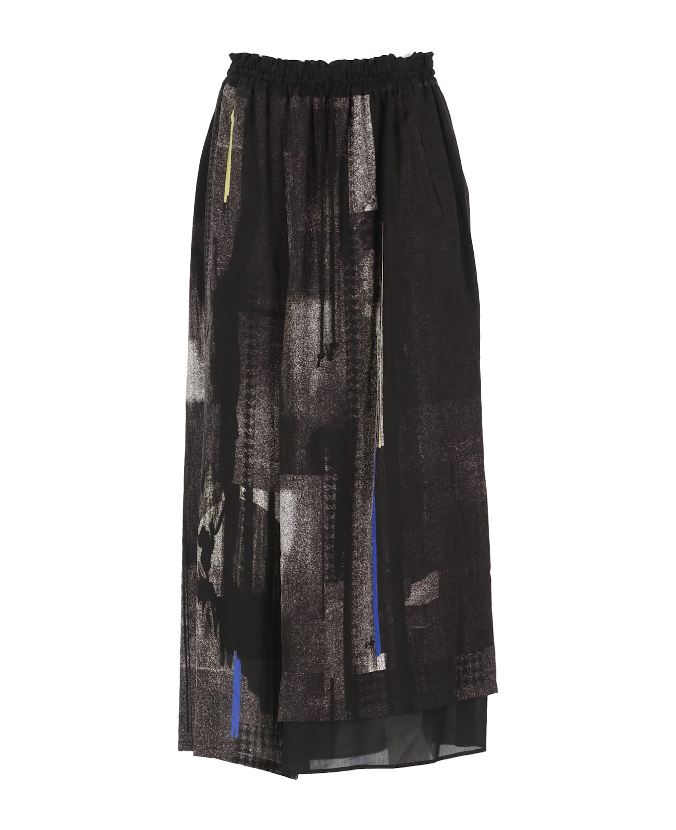 Y
s Pants With Geometric Pattern - Grey