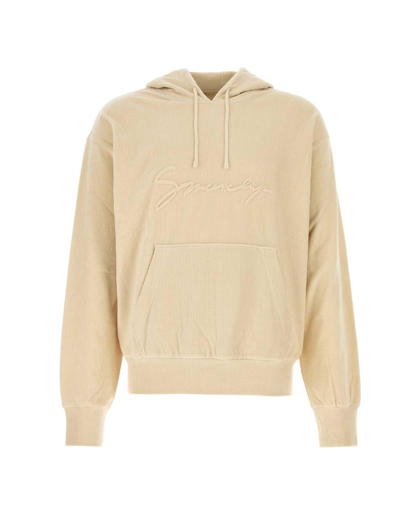 Givenchy Logo Detailed Drawstring Hoodie - CLAY