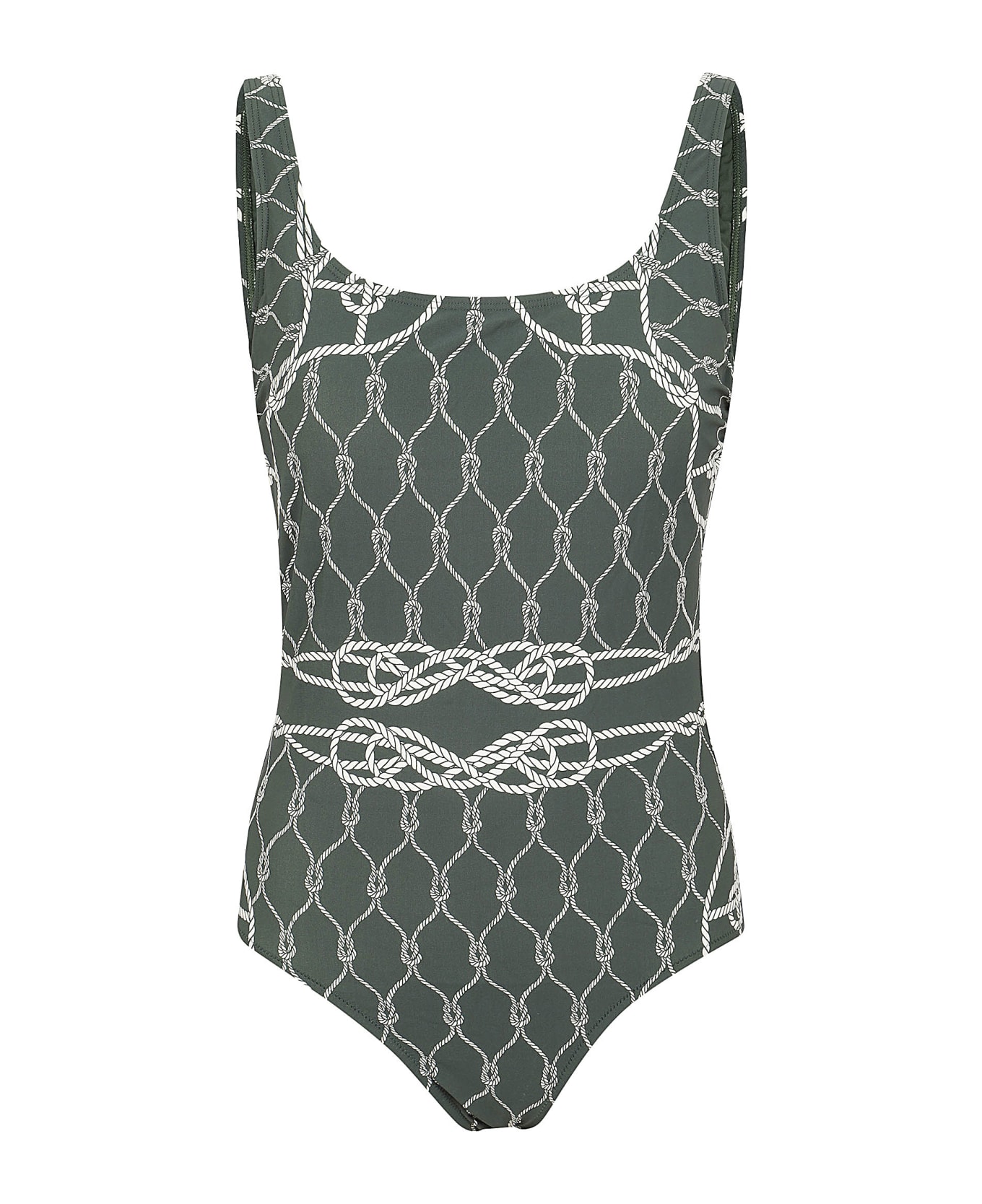 Tory Burch Printed Tank Suit - Ivory Knot