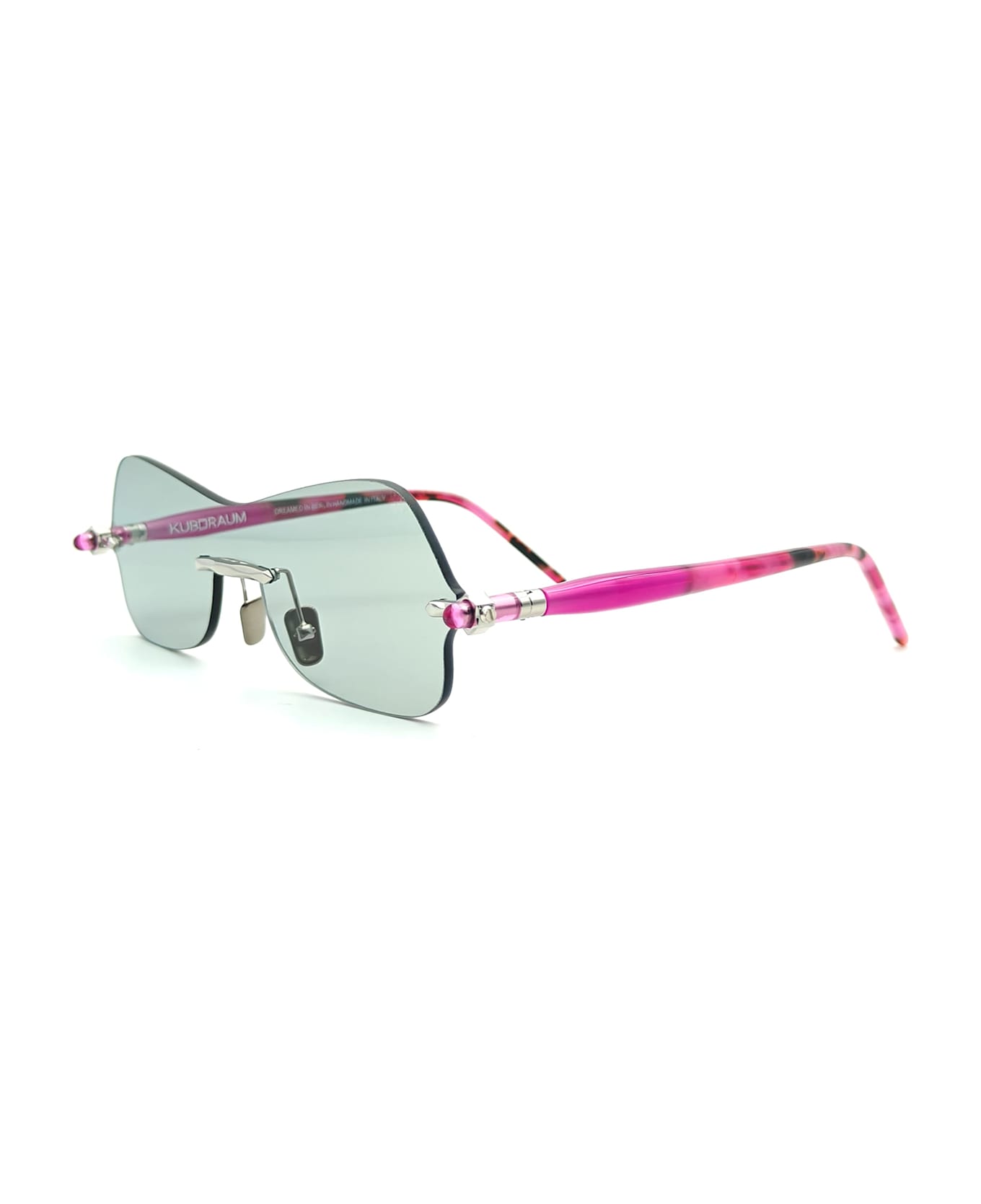 Kuboraum Mask P90 - Silver / Cyclamen Sunglasses - fuchsia