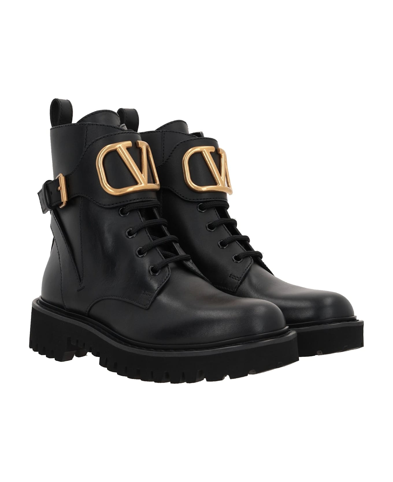 Valentino Garavani Garavani Vlogo Ankle Boots - Black