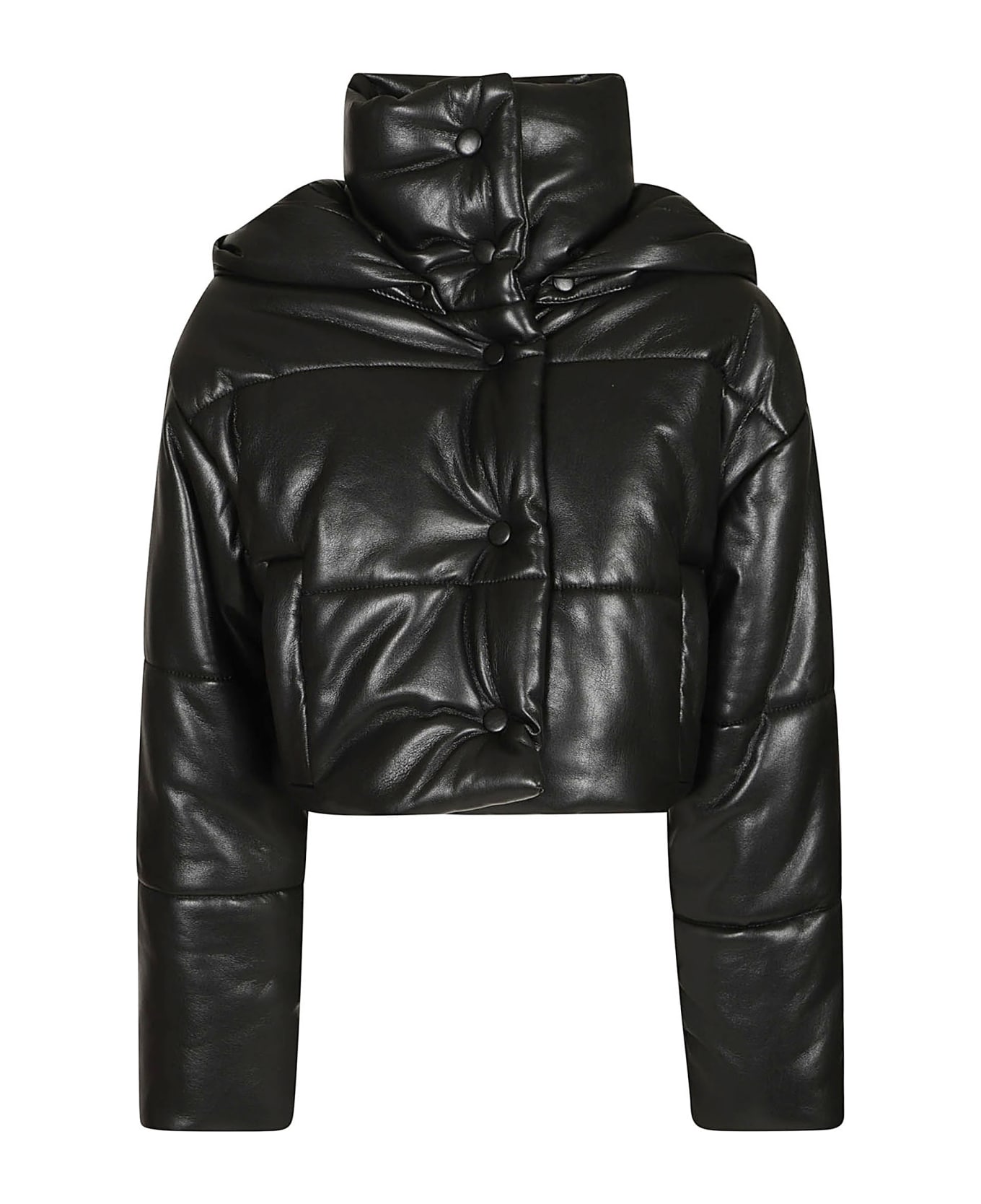 Nanushka Cropped Puffer Jacket - Black