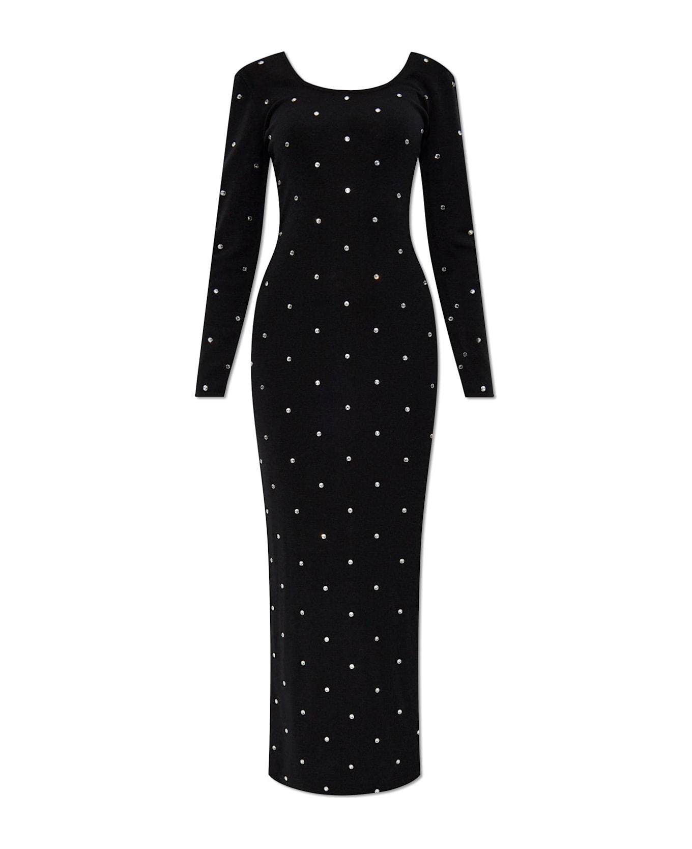 Versace Dress With Shimmering Appliqués - Black
