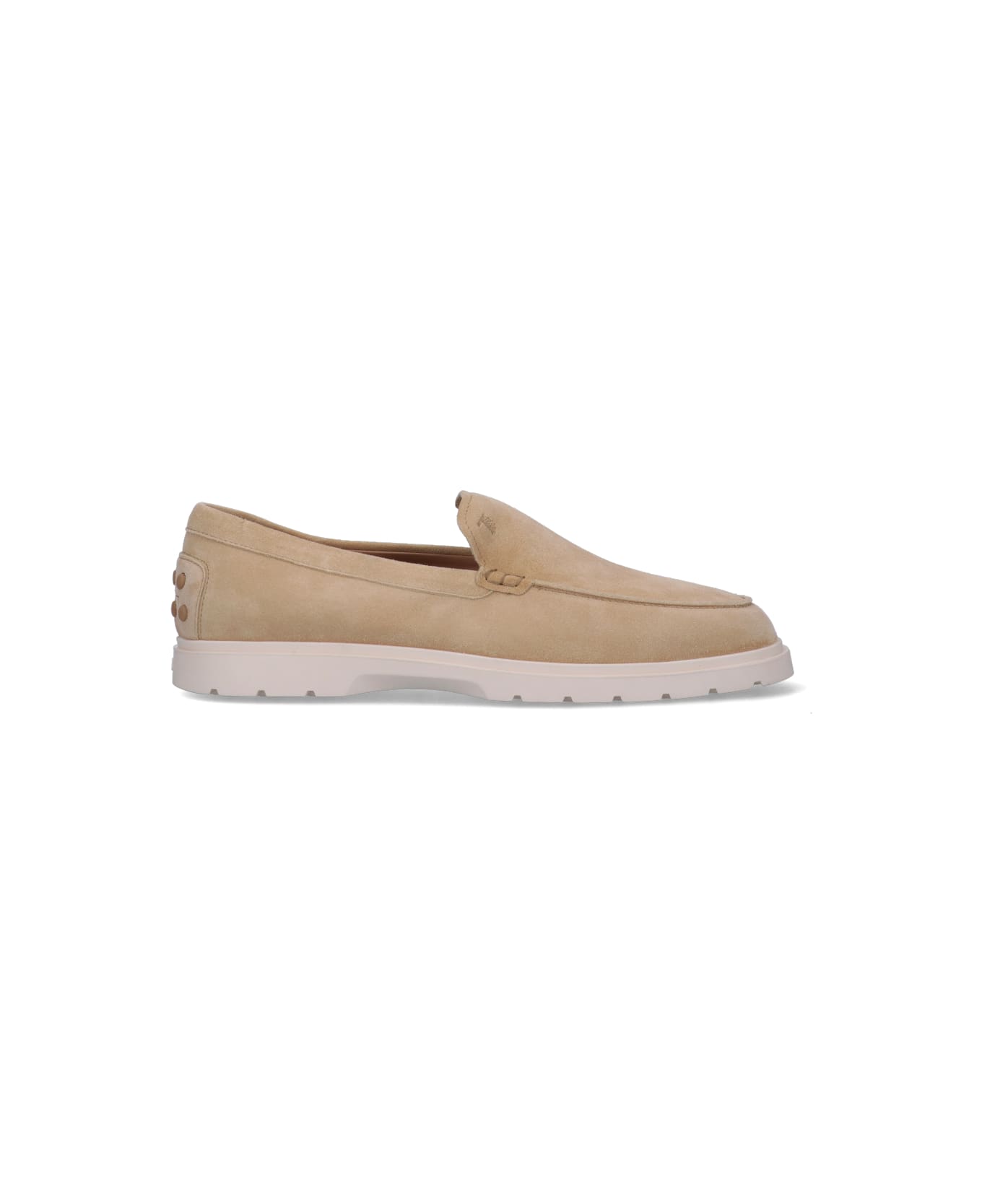 Tod's Suede Loafers - Beige ローファー＆デッキシューズ
