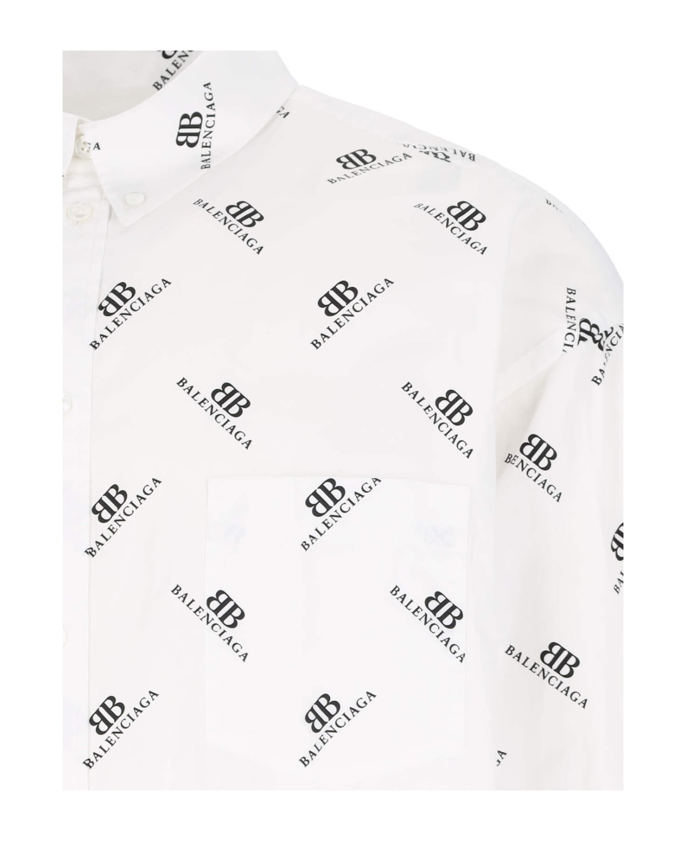 Balenciaga Classic Logo Shirt - White