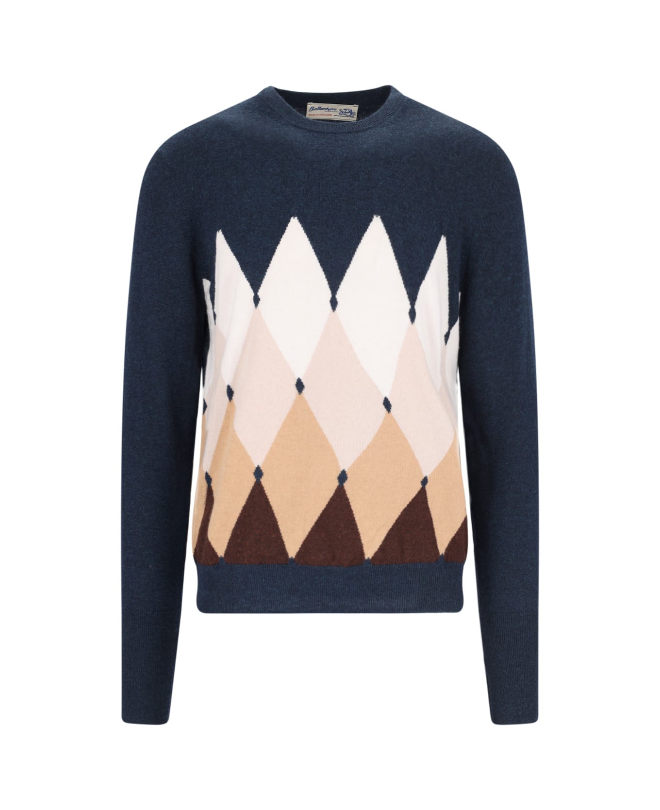 Ballantyne Diamond-pattern Sweater - Blue