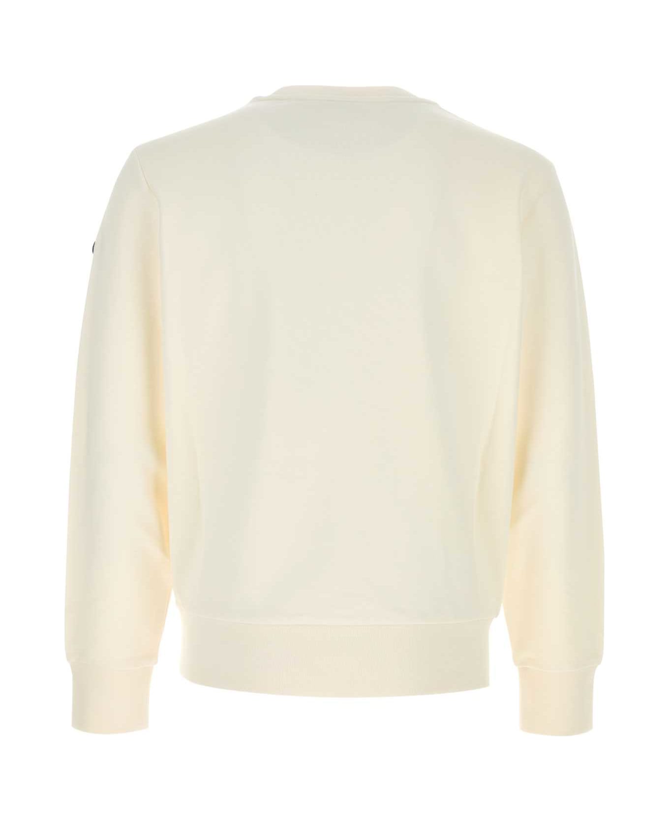 Moncler Ivory Cotton Sweatshirt - MULTICOLOUR
