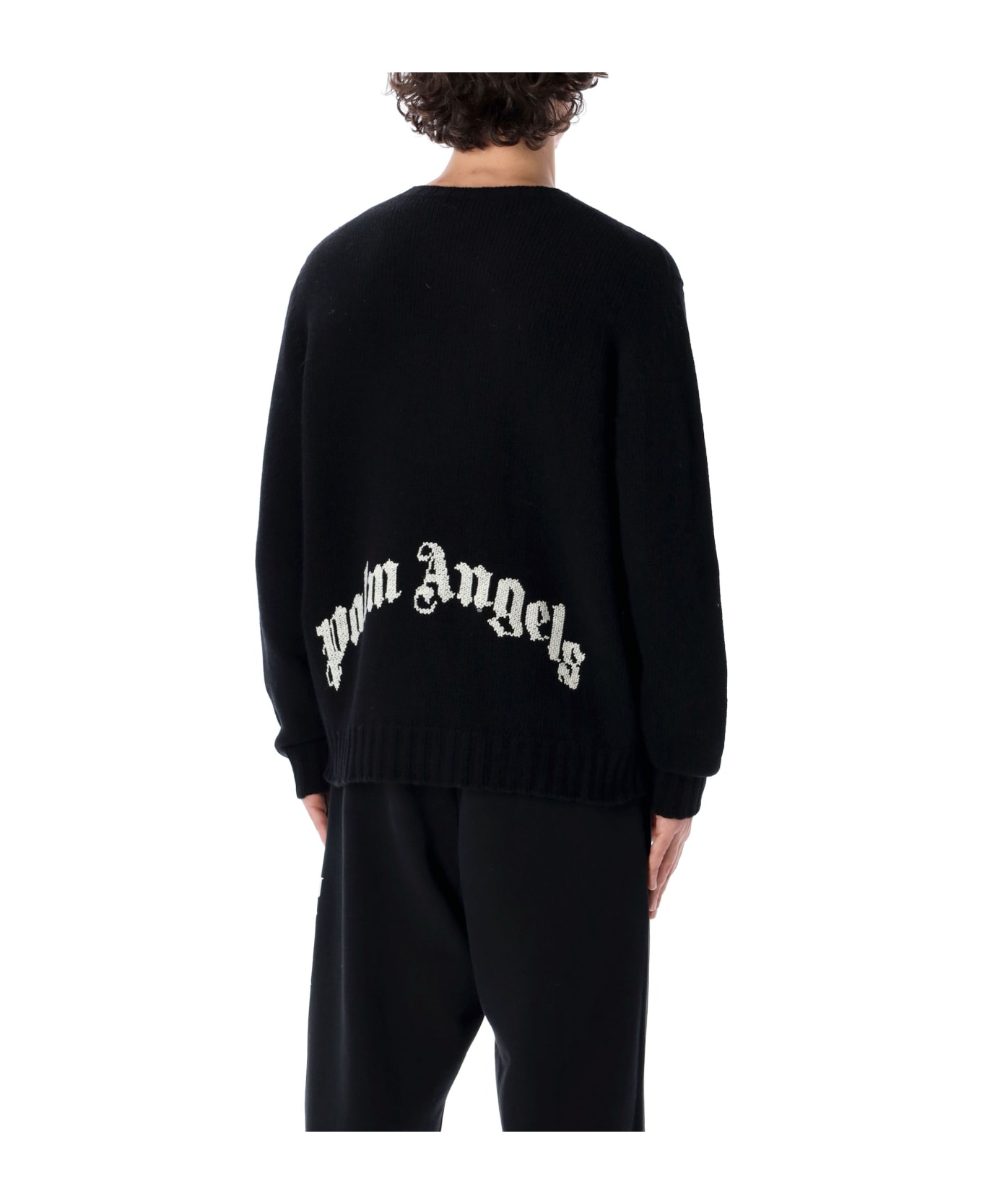 Palm Angels Rec Logo Sweater - BLACK