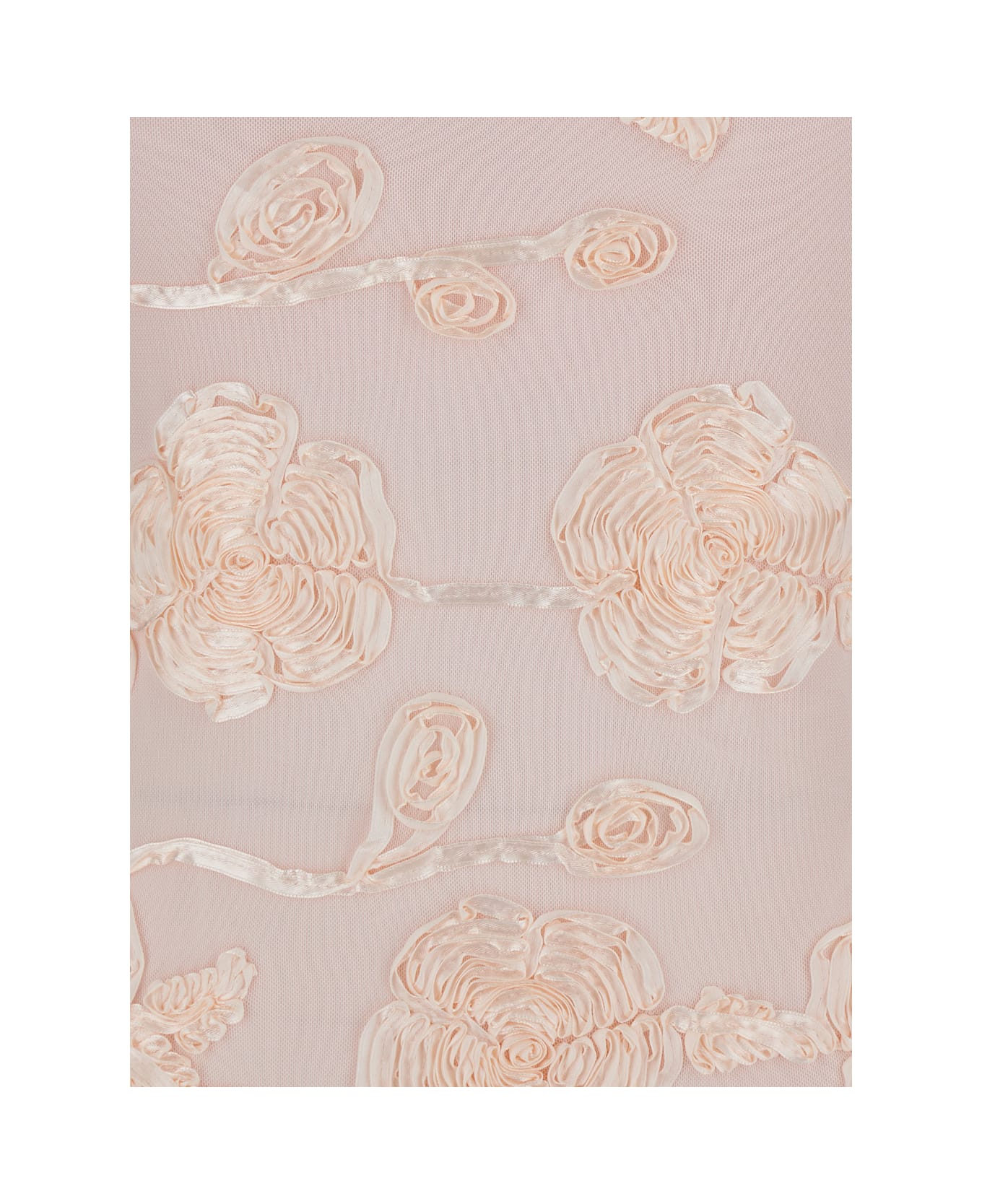 Rotate by Birger Christensen Pink Off-shoulder Sleeveless Long Dress With All-over Floral Embroidey And Rear Single Slit In Tech Fabric Stretch Woman - Non definito ワンピース＆ドレス