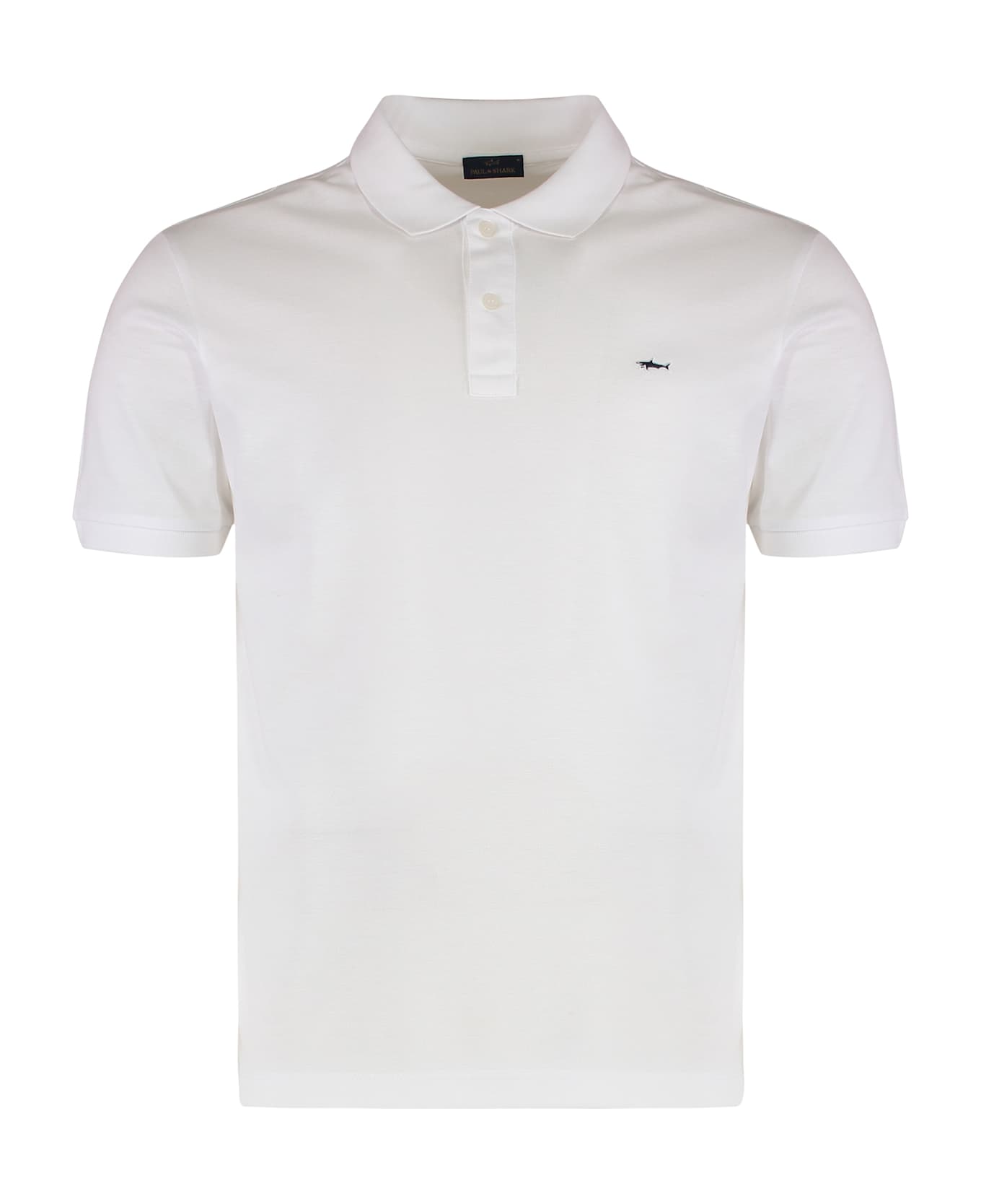 Paul&Shark Cotton Piqué Polo Shirt - WHITE