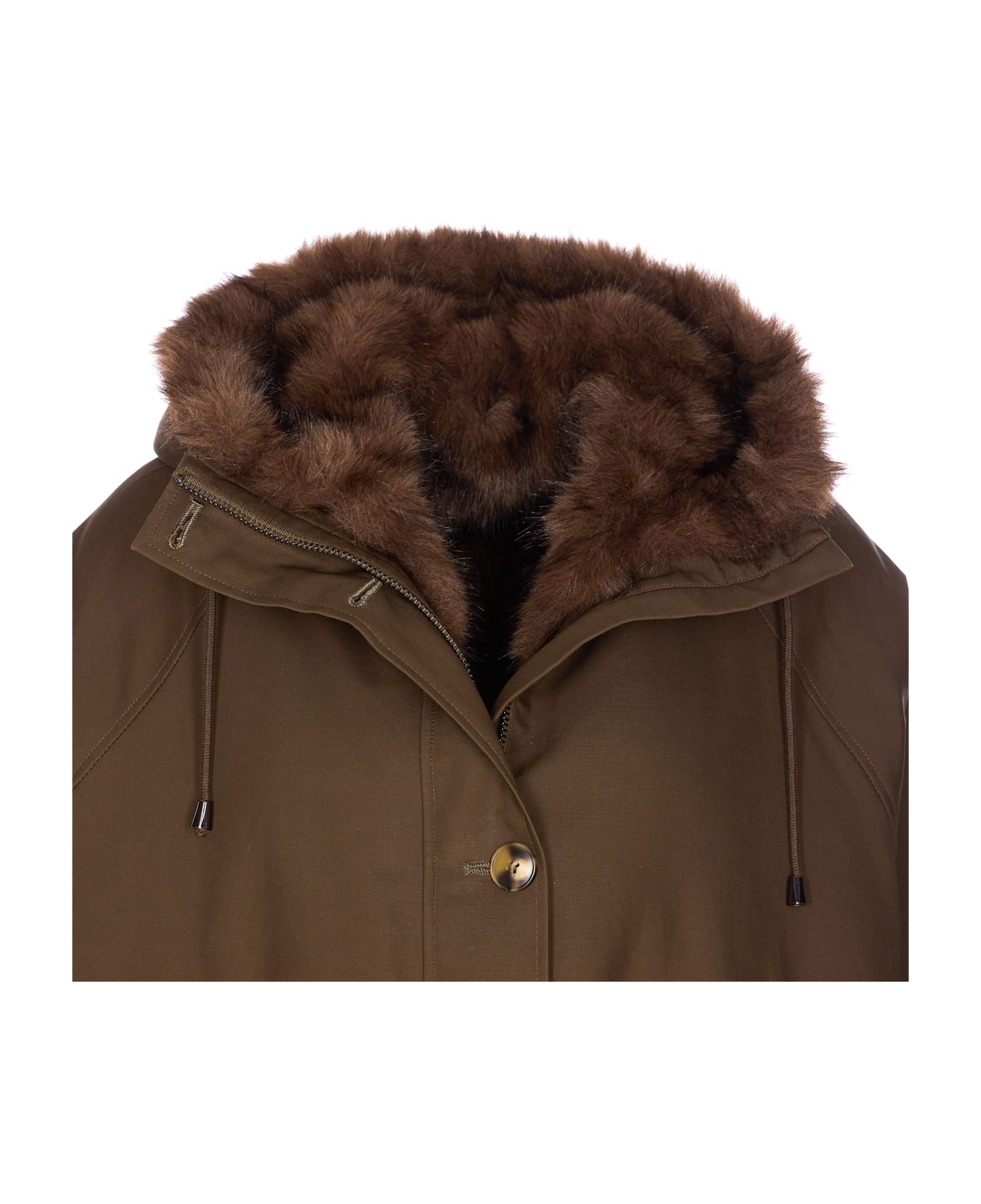 Valentini 1972 Eco Fox Reversible Parka - Green