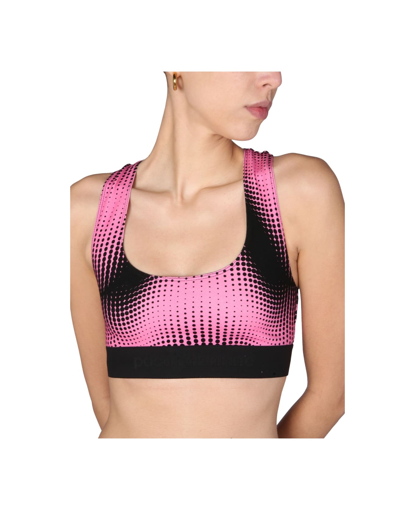 Paco Rabanne Top With Logo Band - PINK