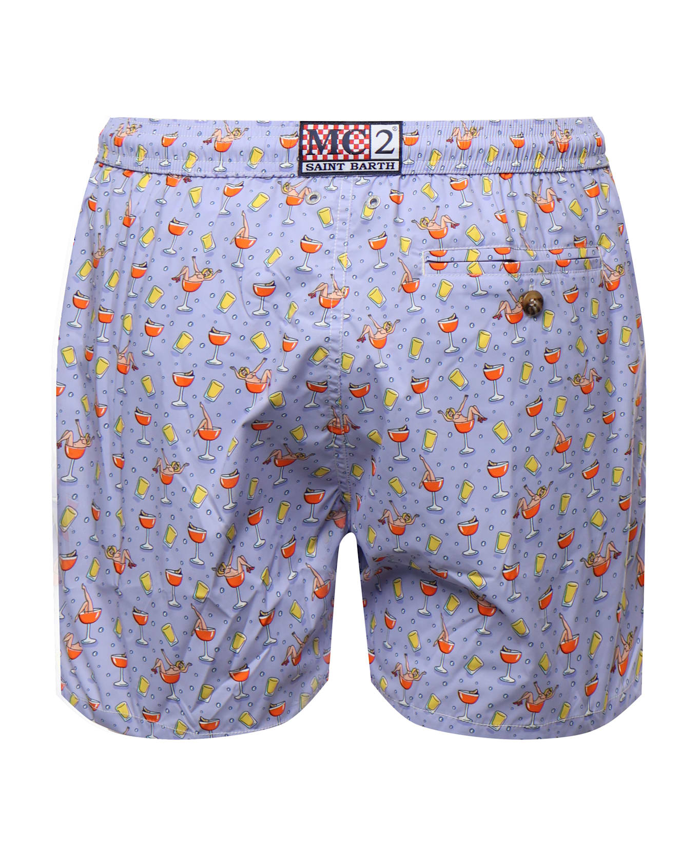 MC2 Saint Barth Cocktail Print Swimsuit - Lilac, Multi