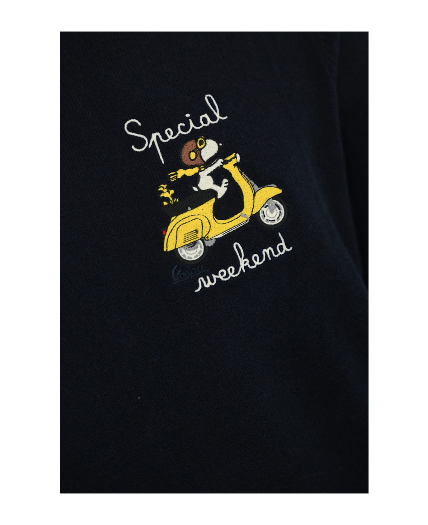 MC2 Saint Barth Heron Light Snoopy Sweater In Wool And Cashmere - Blu