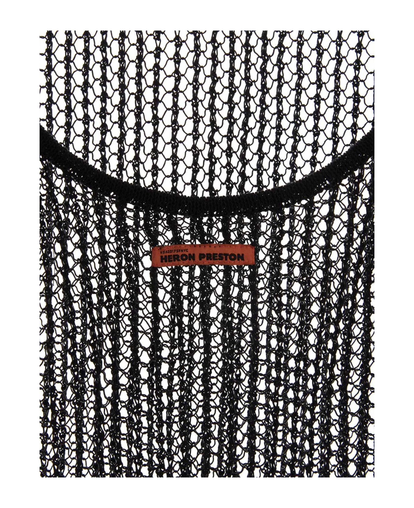 HERON PRESTON 'net Knit' Dress - Black  