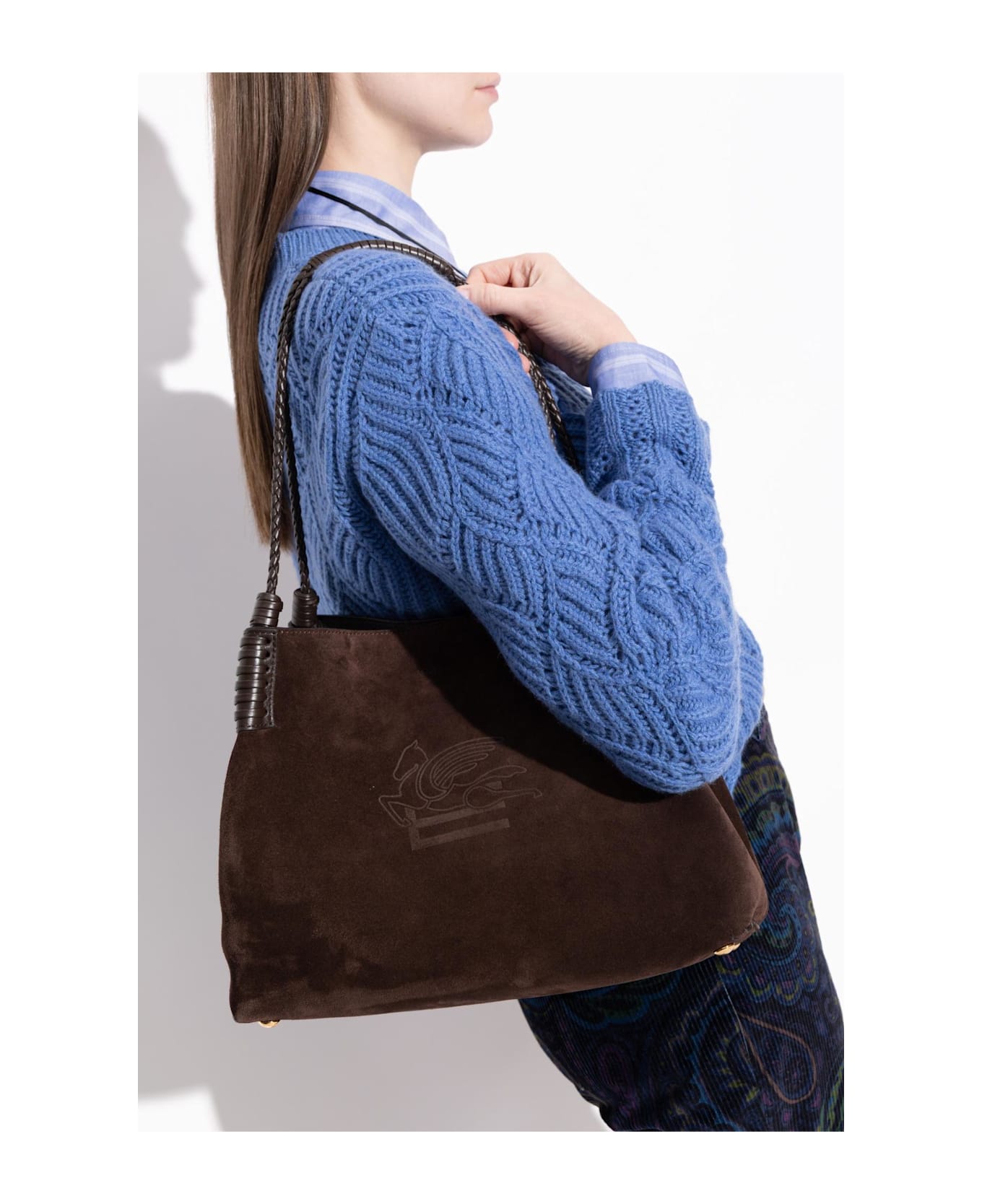 Etro Suede Shoulder Bag