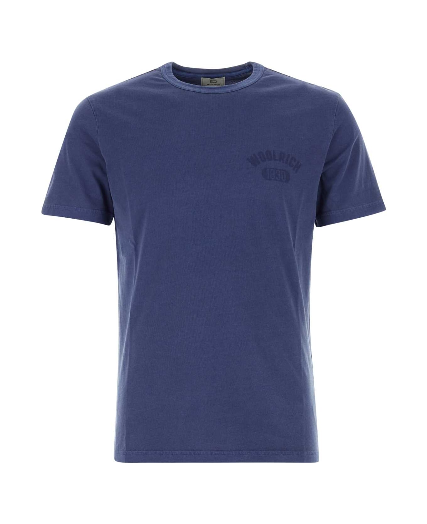Woolrich Blue Cotton T-shirt - 31108 シャツ