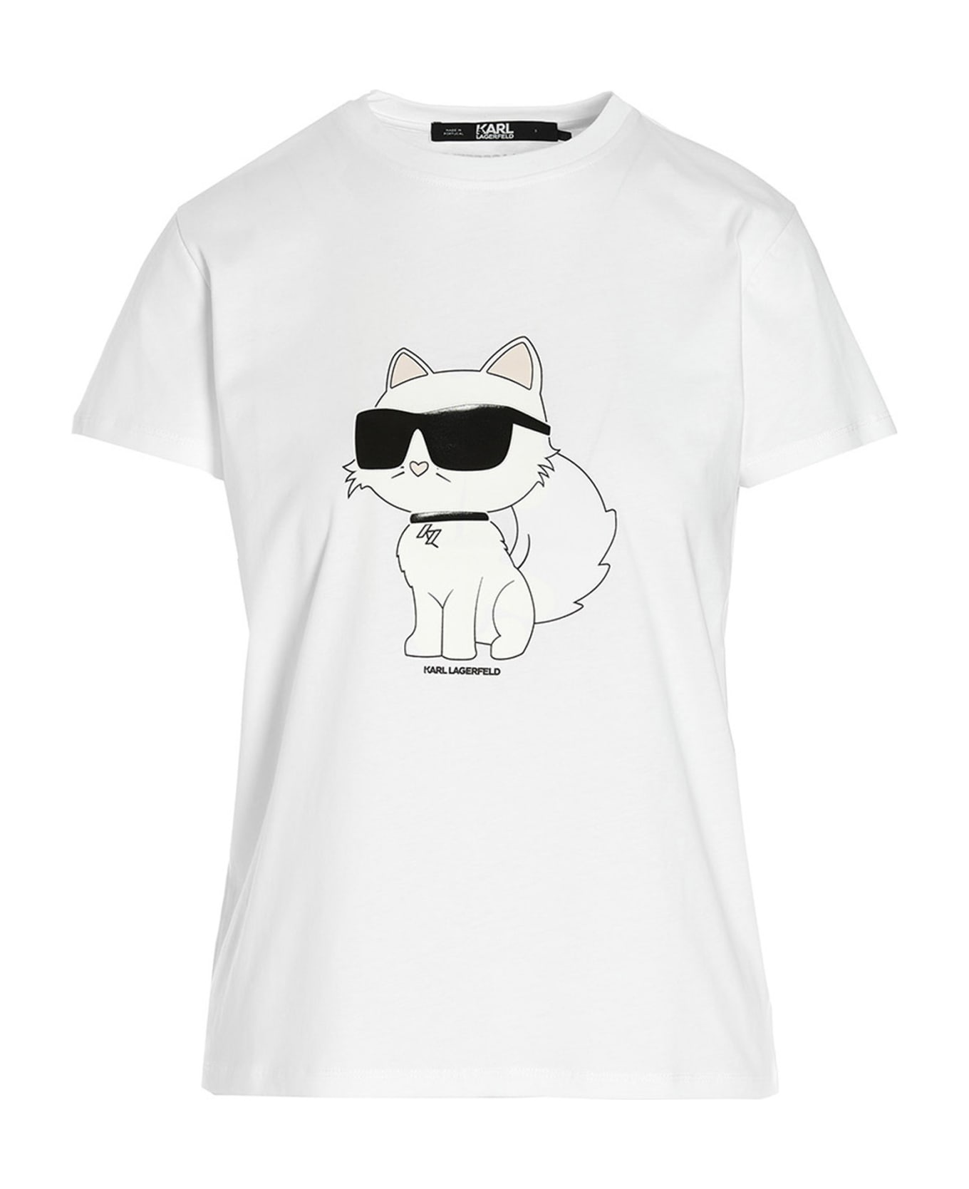Karl Lagerfeld 'ikonik 2.0 Choupette' T-shirt - White
