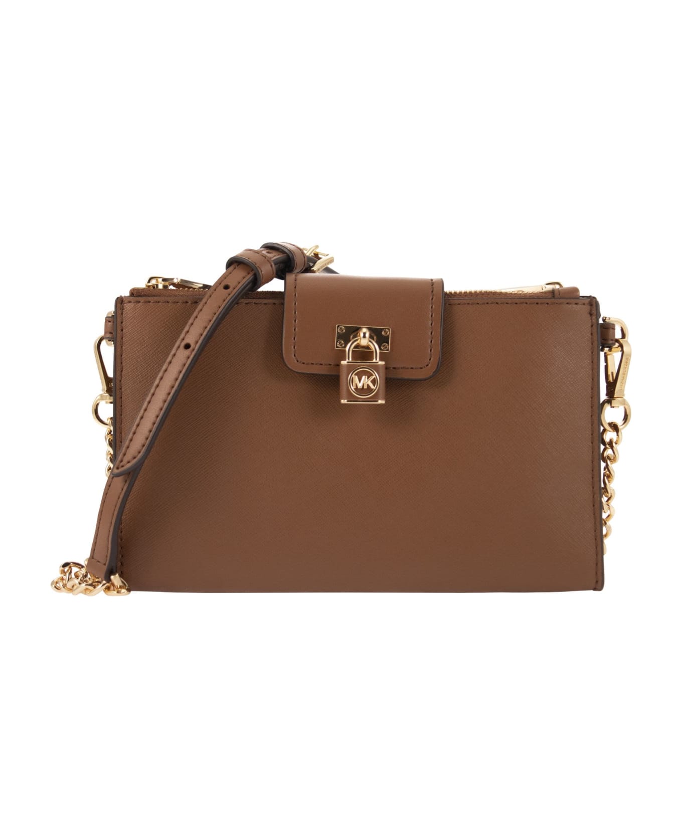 Michael Kors Ruby Bag In Saffiano Leather - Brown ショルダーバッグ