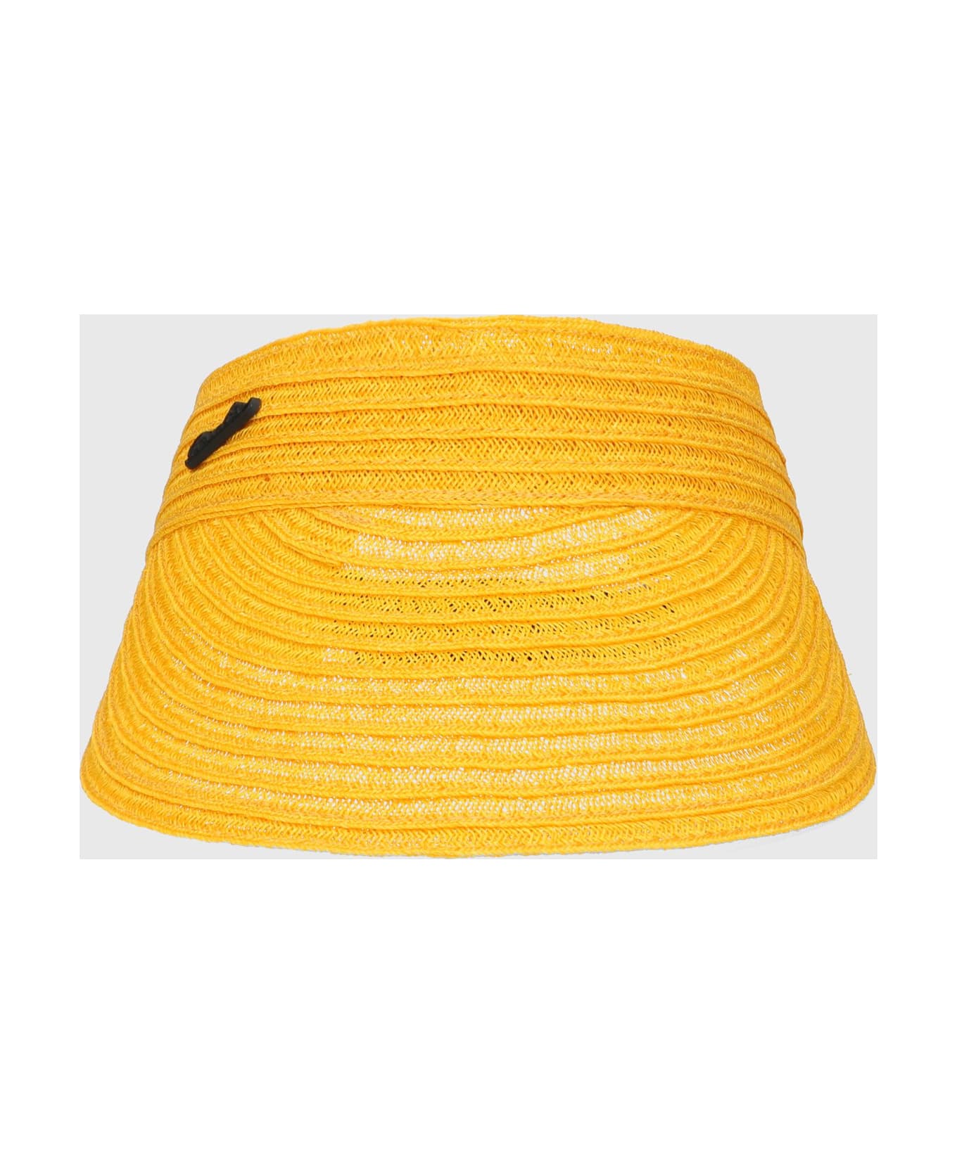 Borsalino Lella Visor In Braided Hemp - YELLOW 帽子