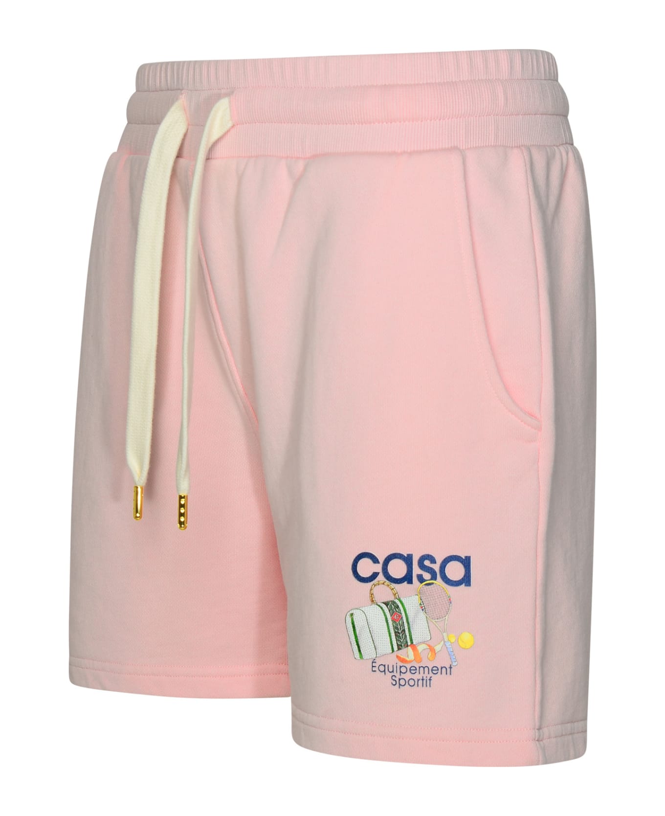 Casablanca 'equipement Sportif' Pink Organic Cotton Shorts - Pink