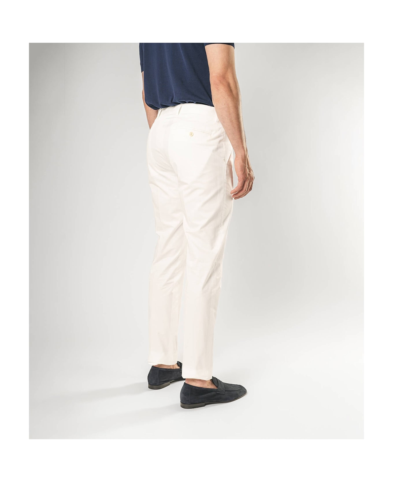 Larusmiani Velvet Trousers Howard Pants - White