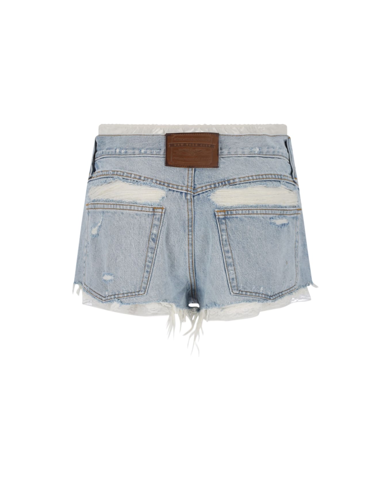 Alexander Wang Denim Shorts - LIGHT WORN INDIGO