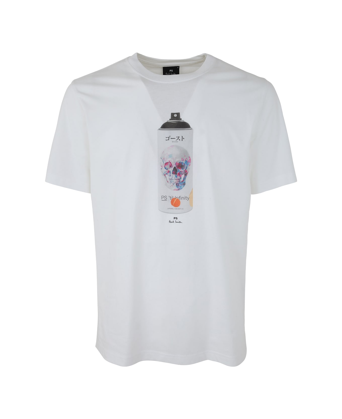PS by Paul Smith Mens Reg Fit T-shirt Spraypaint - White