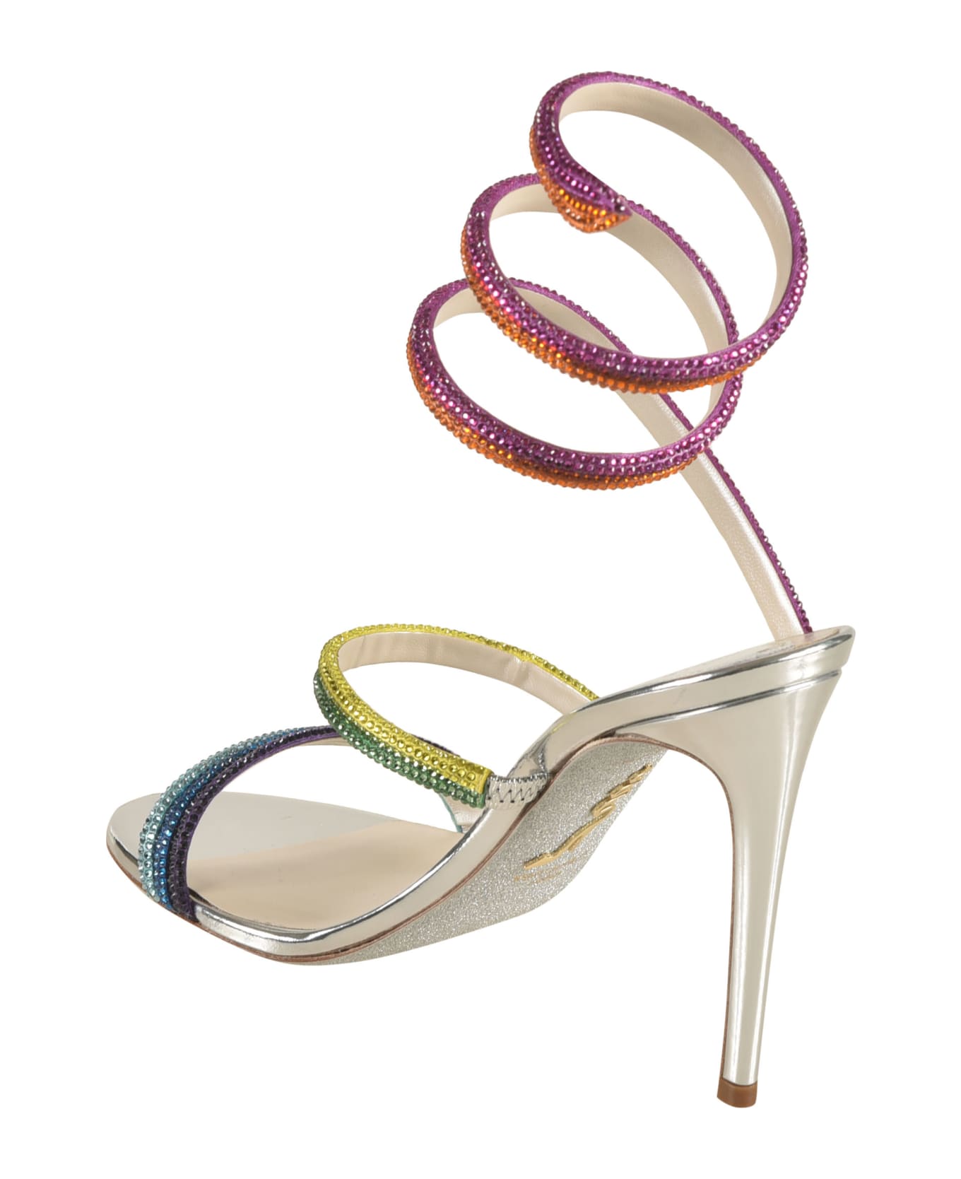 René Caovilla Rainbow 105 Sandals - Silver