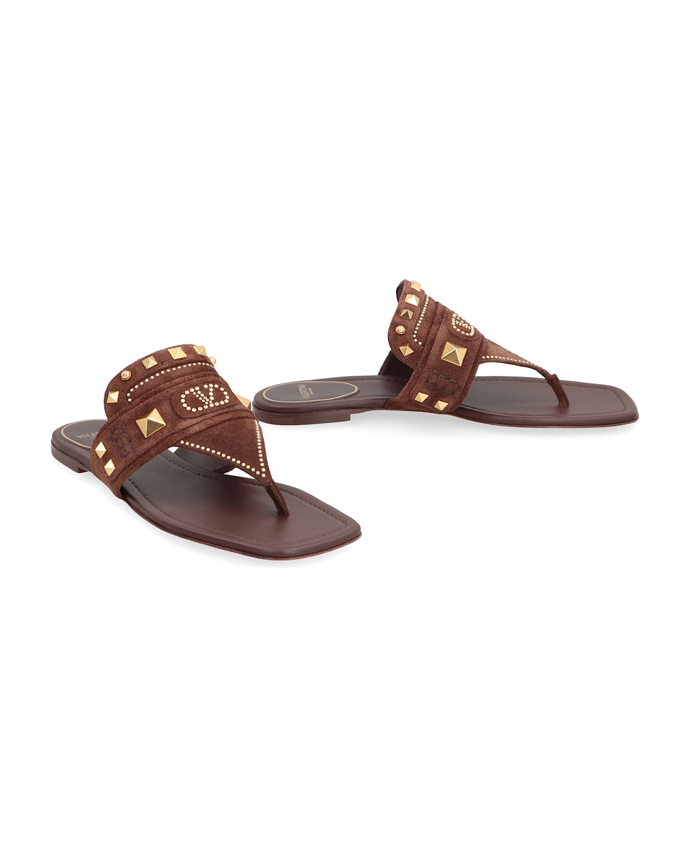 Valentino Garavani Plaster Caster Suede Sandals - brown