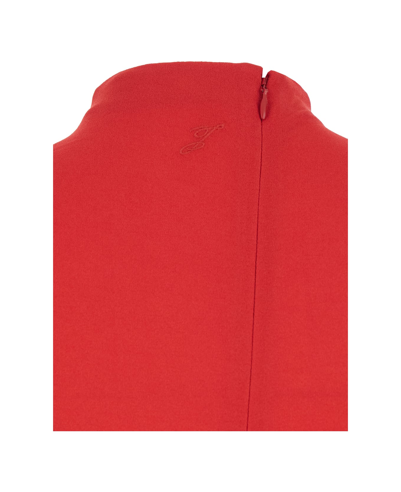 Jacquemus 
la Robe J
 Red Dress With J Application On The Back And Ruffle Details In Fabric Woman - Red
