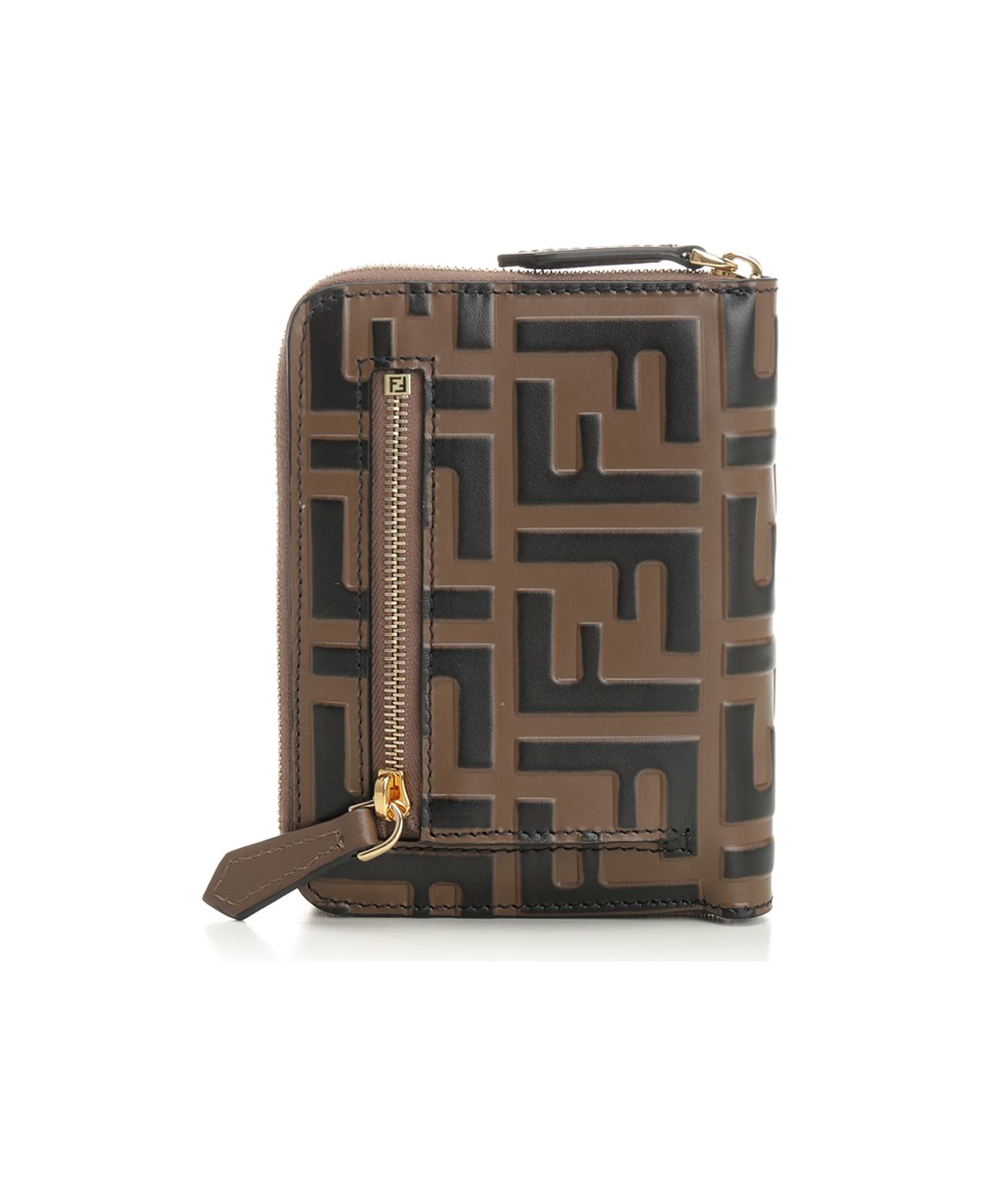 Fendi Medium Size "ff Diamonds" Wallet - Brown